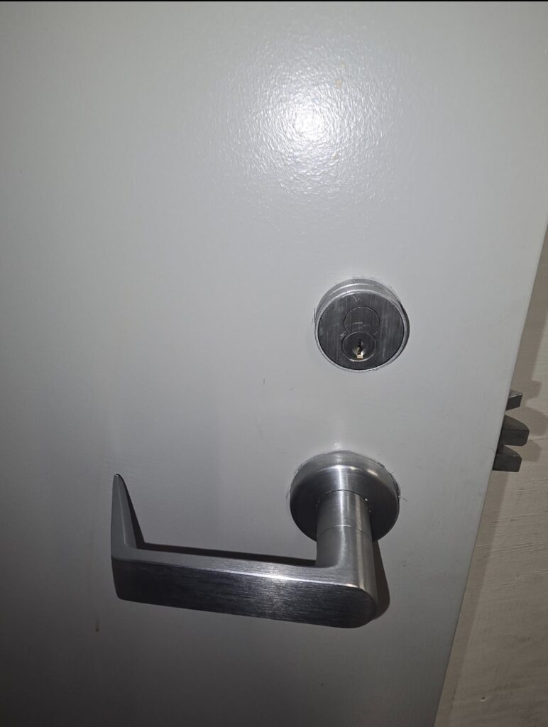 Commercial door lock installed by PROF Locksmith in Dedham MA